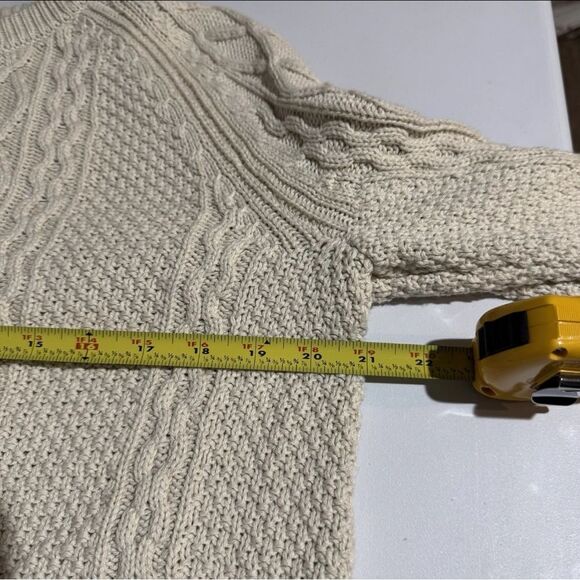 J Crew Cotton cable-knit crewneck sweater Women’s Size S Cotton Fisherman Core - Picture 5 of 6